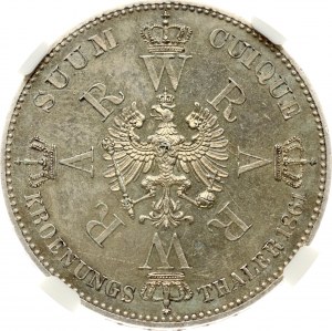 Germany Prussia Taler 1861 A Coronation CCG PF 63