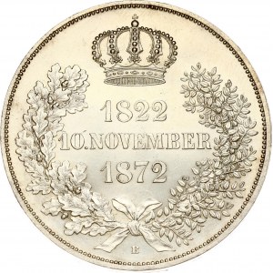 Germania Sassonia 2 Taler 1872 B Nozze d'oro