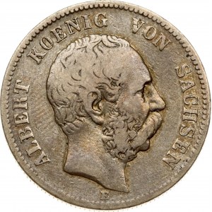 Germany Saxony 2 Mark 1876 E