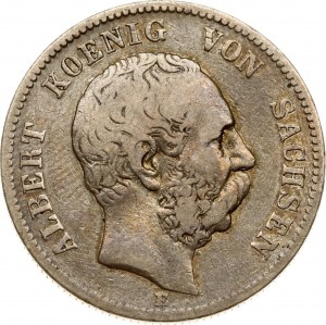 Allemagne Saxe 2 Mark 1876 E