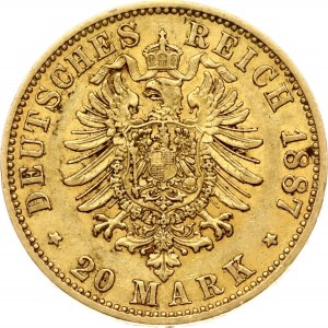 Germany Prussia 20 Mark 1887 A