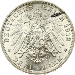 Germany Prussia 3 Mark 1912 A