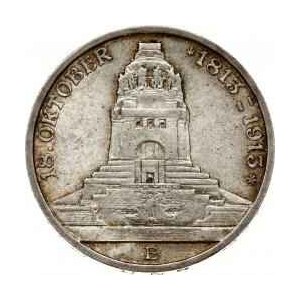 Germania Sassonia 3 marco 1913 E Battaglia di Lipsia