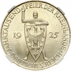 Germany Weimar Republic 5 Reichsmark 1925 D Rhineland NGC MS 64