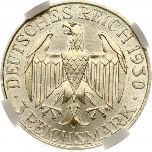 Germania Repubblica di Weimar 3 Reichsmark 1930 A Graf Zeppelin NGC MS 63