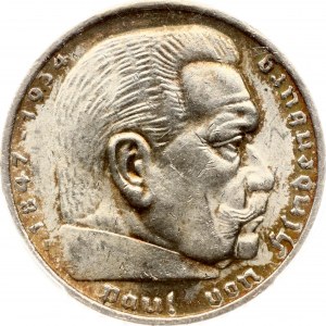 Germany Third Reich 5 Reichsmark 1936 F Paul von Hindenburg PCGS MS 62