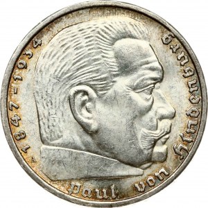 Germania Terzo Reich 5 Reichsmark 1939 A Paul von Hindenburg