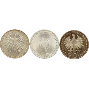 Germania Repubblica Federale 10 Marchi 1988-1992 Lotto di 3 monete