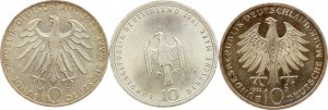 Germany Federal Republic 10 Mark 1988-1992 Lot of 3 coins