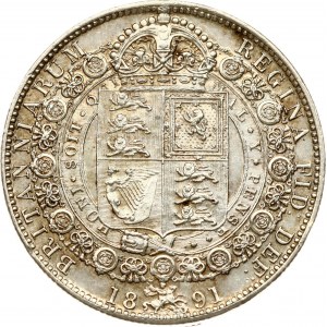 Great Britain 1/2 Crown 1891