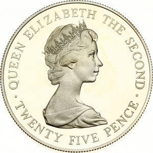 Guernsey 25 Pence 1978 Royal Visit