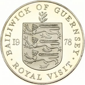 Guernsey 25 Pence 1978 Royal Visit