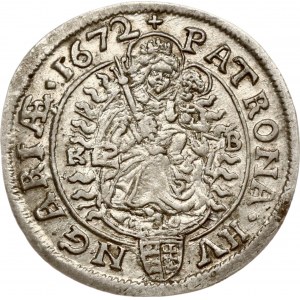 Ungheria 6 Kreuzer 1672/1 KB