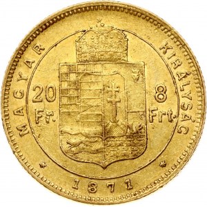 Ungheria 20 Franchi / 8 Fiorini 1871 GYF
