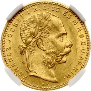 Ungheria 20 Franchi / 8 Fiorini 1881 KB NGC MS 61