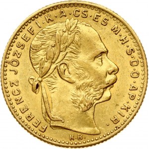 Hungary 20 Francs / 8 Forint 1891 KB