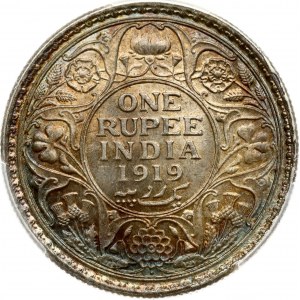 India Rupia britannica 1919 (B) PCGS MS 64