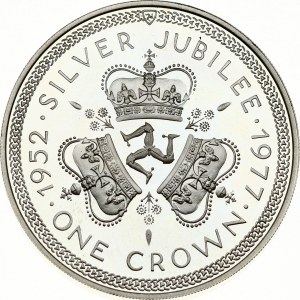 Isle of Man Crown 1977 Silver Jubilee