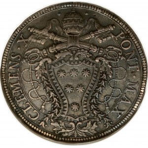 Italy Vatican City Papal States Piastra 1675 Holy Year NGC XF DETAILS