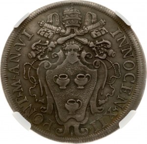 Italie Cité du Vatican États pontificaux 1/2 Piastra 1697 NGC VF DÉTAILS