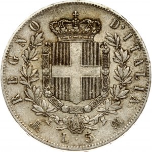 Italy 5 Lire 1873 M BN