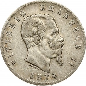 Italia 5 Lire 1874 M BN