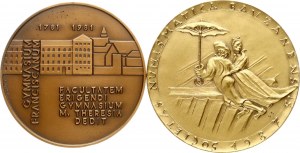 Itálie Medaile 1981 Výročí františkánské školy & Societas Numismatica Bavzenensis 1987 Sada 2 ks