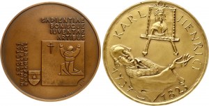 Itálie Medaile 1981 Výročí františkánské školy & Societas Numismatica Bavzenensis 1987 Sada 2 ks