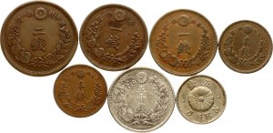 Japan 1/2 - 50 Sen 1876-1910 Lot of 7 coins