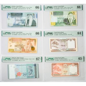 Jersey 1 Pound ND (2010) con banconote di diversi paesi Lotto di 12 pezzi