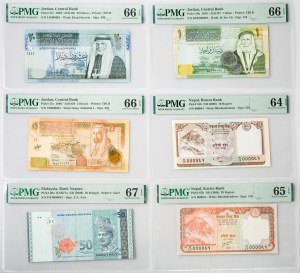 Jersey 1 Pound ND (2010) avec des billets de différents pays Lot de 12 pièces