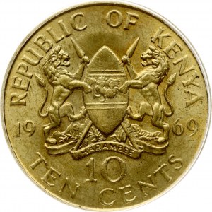 Kenya 10 Cents 1969 ANACS MS 64