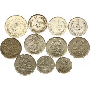 Latvia 1 Santims - 2 Lati 1922-1932 Lot of 23 coins