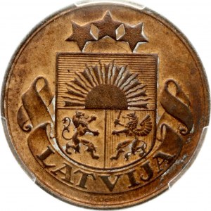Latvia 5 Santimi 1922 PCGS MS 63 RB