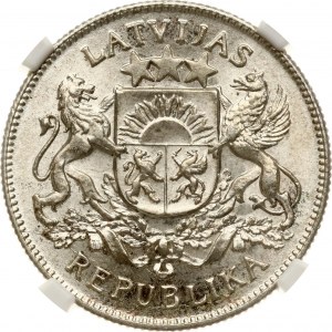 Latvia 2 Lati 1925 NGC MS 64