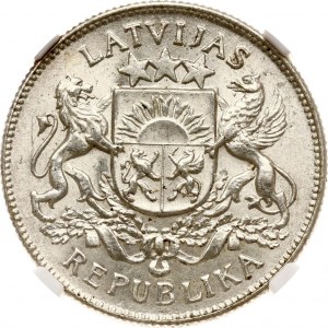 Latvia 2 Lati 1926 NGC MS 62