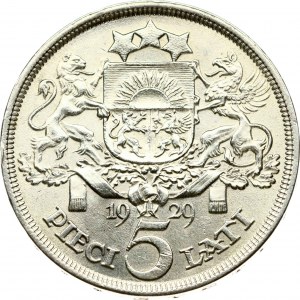 Łotwa 5 Lati 1929
