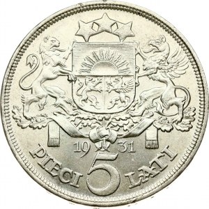 Latvia 5 Lati 1931