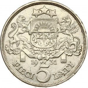 Lettonie 5 Lati 1931