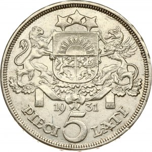 Latvia 5 Lati 1931