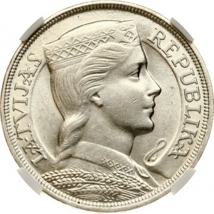 Latvia 5 Lati 1932 NGC MS 60