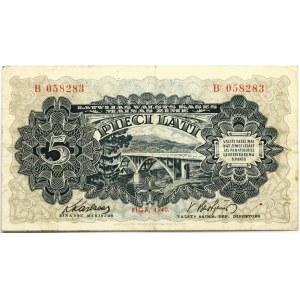 Latvia 5 Lati 1940