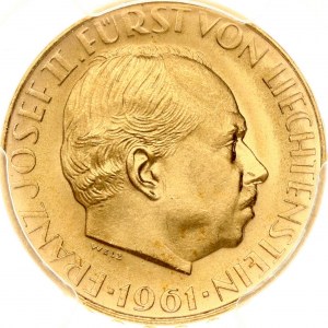 Liechtenstein 25 Franken 1961 National Bank PCGS MS 66
