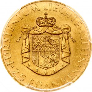Liechtenstein 25 Franken 1961 National Bank PCGS MS 66