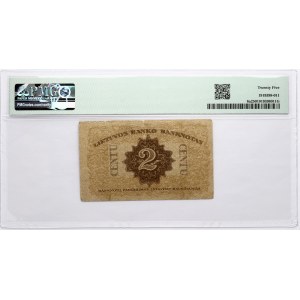 Litwa 2 Centu 1922 PMG 25 bardzo dobry