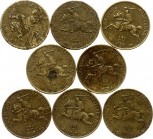 Litva 5 centai 1925 Sada 8 mincí