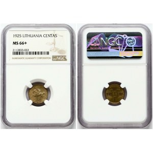Lithuania 1 Centas 1925 NGC MS 66+