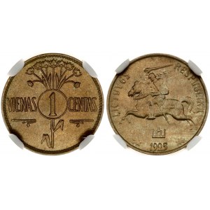Lithuania 1 Centas 1925 NGC MS 66+