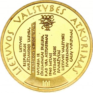 Lituanie 100 Litu 2009 Millénaire de la première mention du nom 