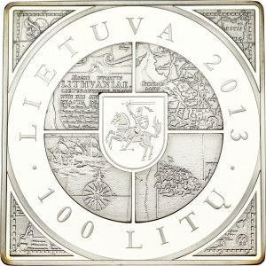 Lituanie 100 Litu 2013 1ère carte du Grand-Duché de Lituanie